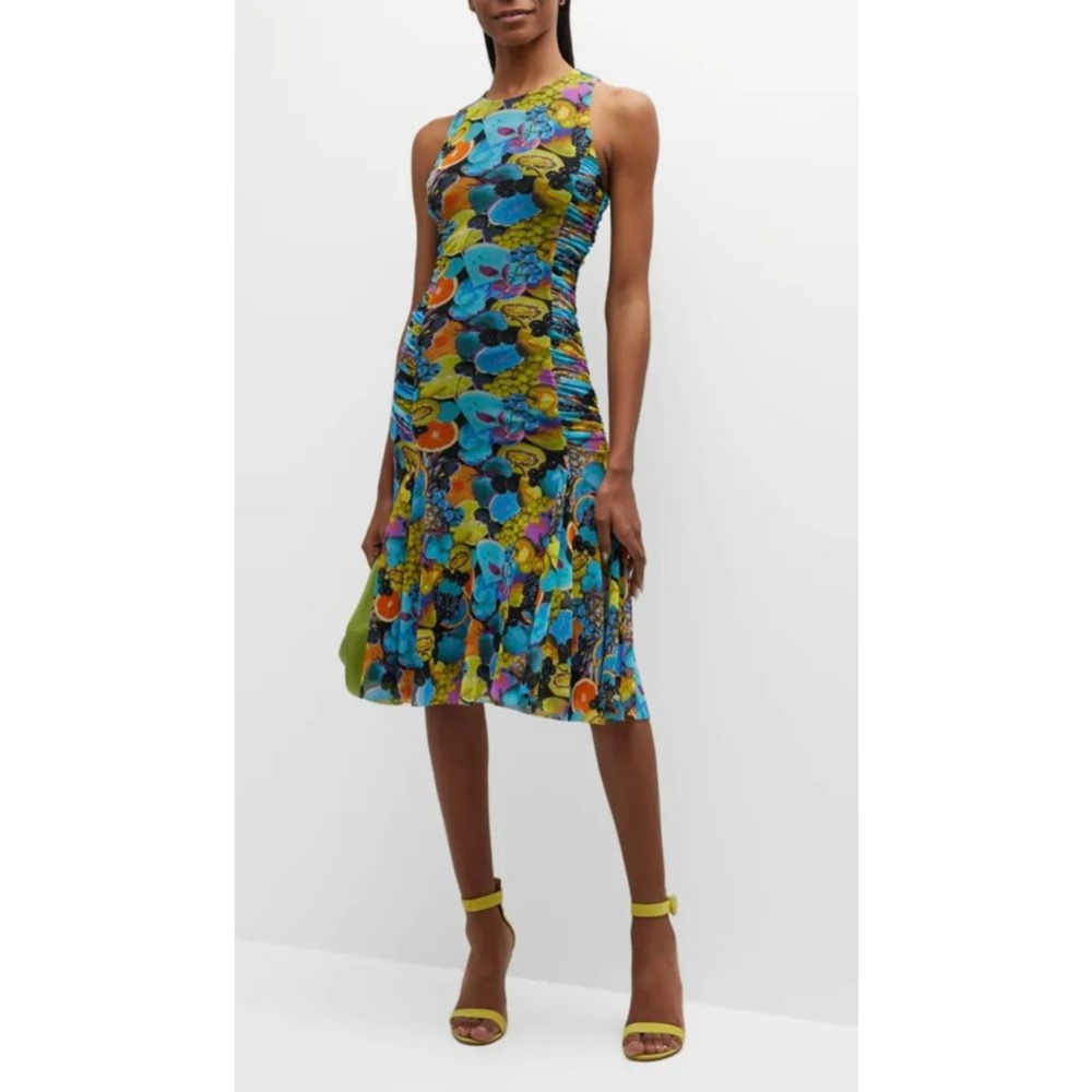 FUZZI Fruit Sleeveless Dress XS tropical fun whimsical tutti fruity